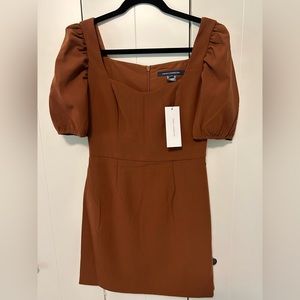 French Connection brown short sleeve dress. Size 6. Never worn!